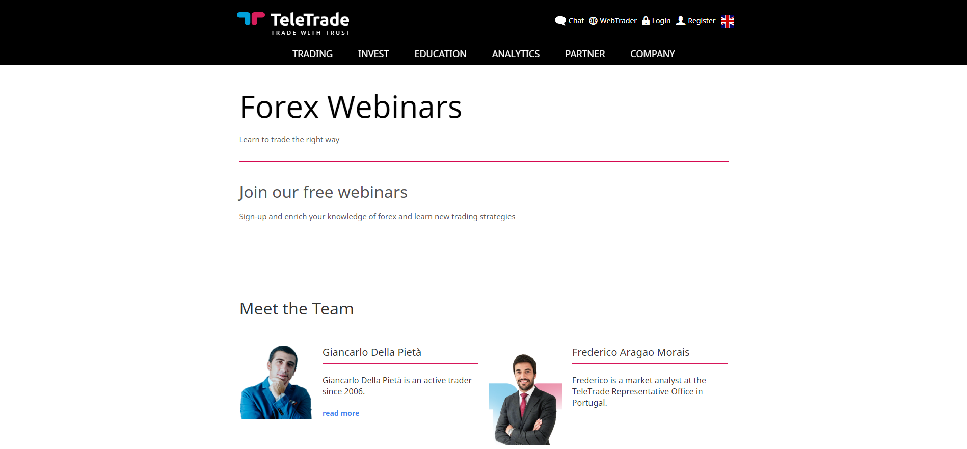 TeleTrade Review webinar info